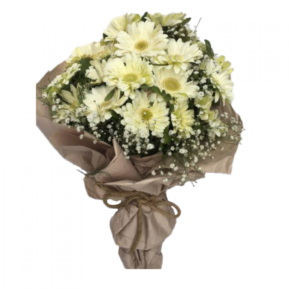 Gerbera Buketi Beyaz 